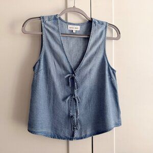 Bella Dahl Sleeveless Bow Front Top XS NWOT